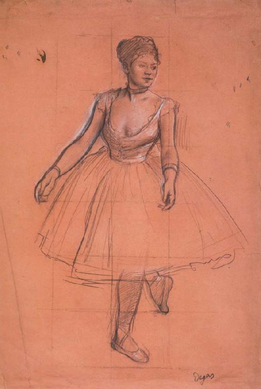 Edgar Degas A Ballet dancer in position Facing three